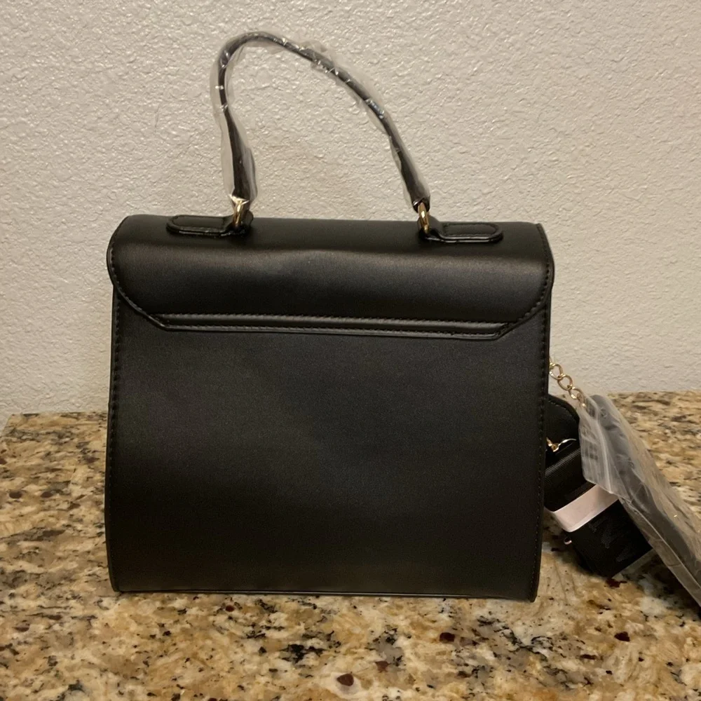 Valentino Orlandi Black Satchel with Wallet/Pouch NWT
